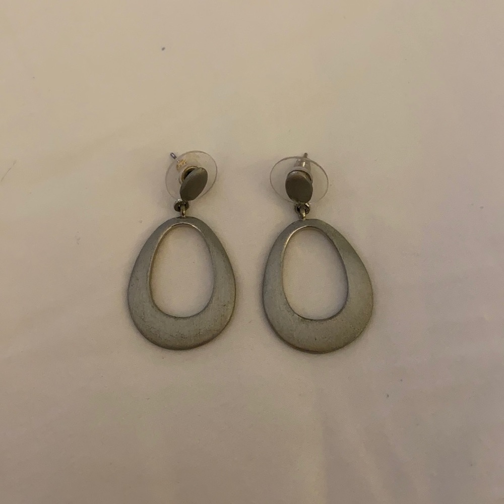 Silver drop earrings